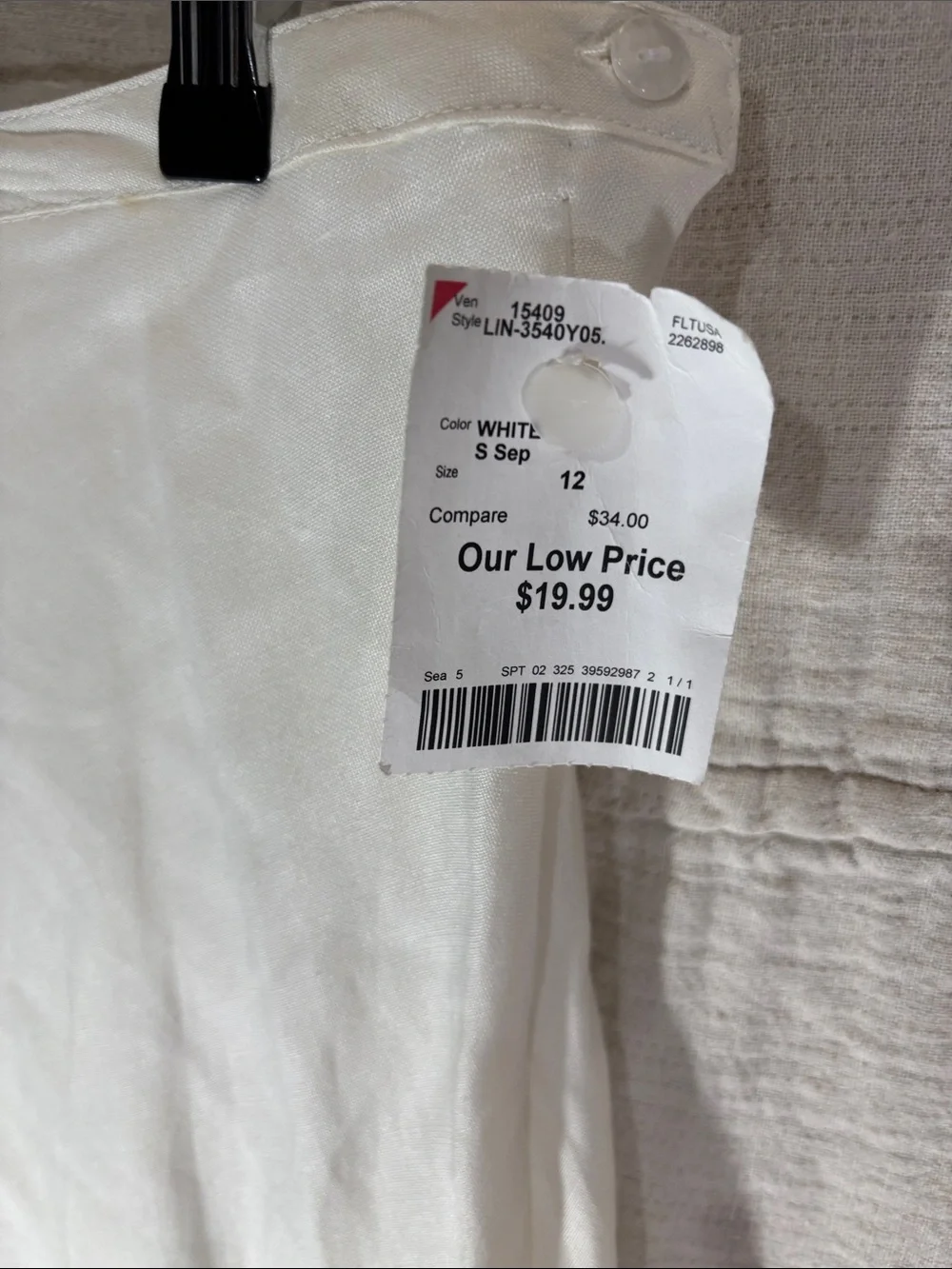 Appraisal Ivory Embroidered A Line Midi Skirt Size 12 Ramie Rayon Blend Lined